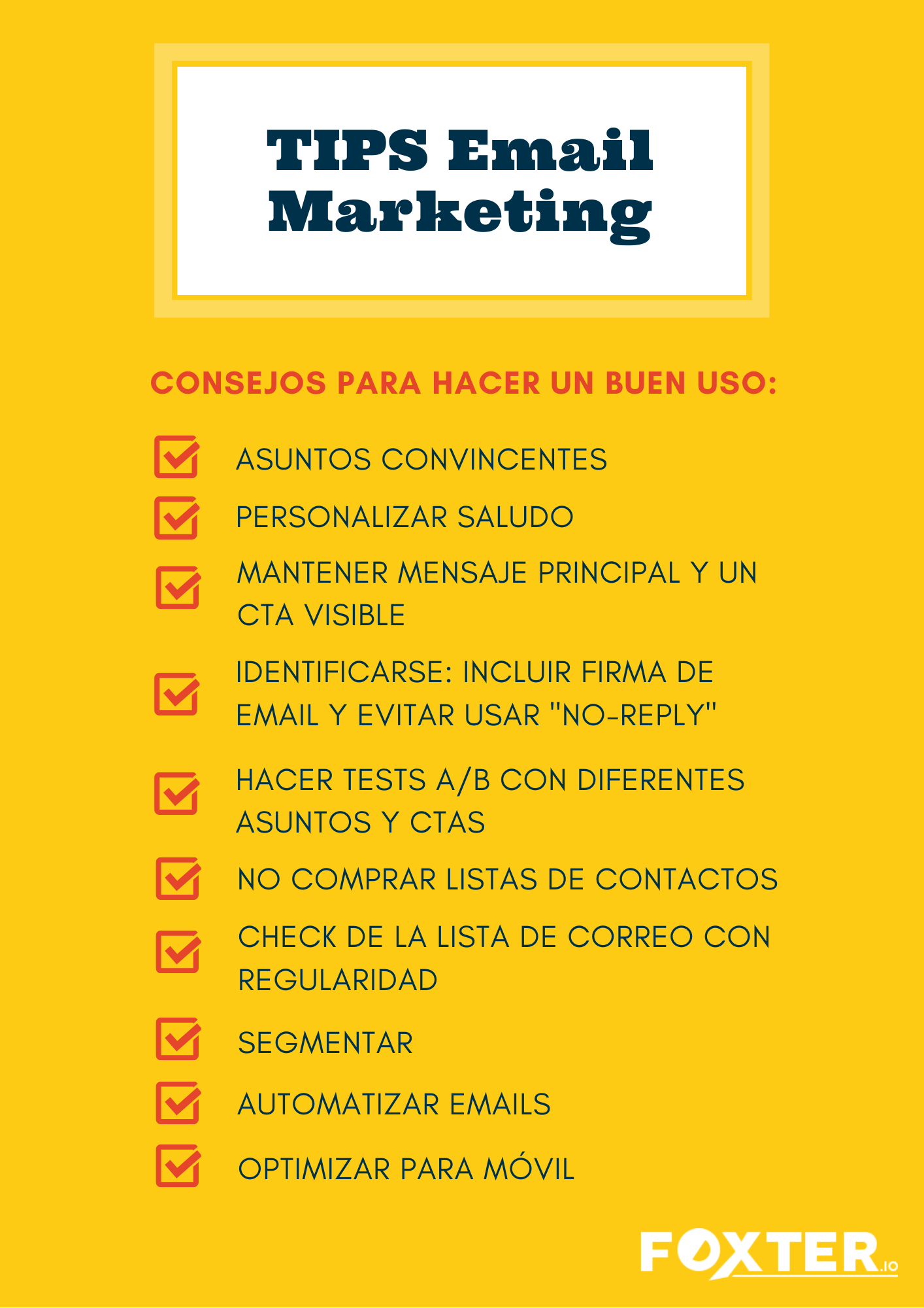 Consejo uso correcto Email Marketing