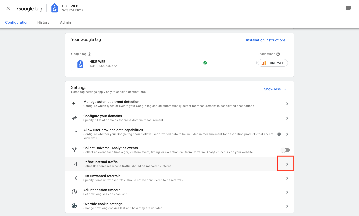 GA4 - Stream data _ Define internal traffic