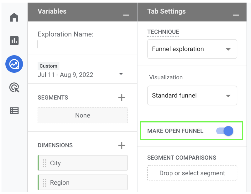 Open Funnel Open Funnel y Close Funnel en Google Analytics 4 | HIKE